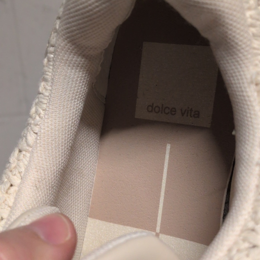 Dolce Vita Nicona Ivory Knit Sneaker Size 6, NWOT, Beach Casual, Coastal - Picture 6 of 7